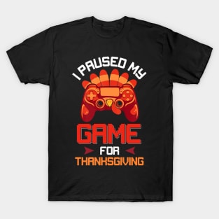 Happy Thanksgiving Gamer Turkey Video Game Lovers Kids Boys T-Shirt